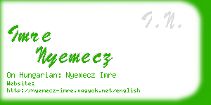 imre nyemecz business card
